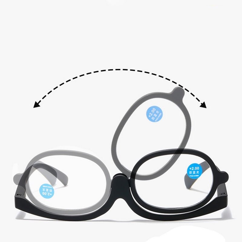 משקפי ראייה מגנטיות לאיפור | Rotating Makeup Reading Glasses | אוזו - שופ